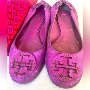 Pink flats Tory Burch